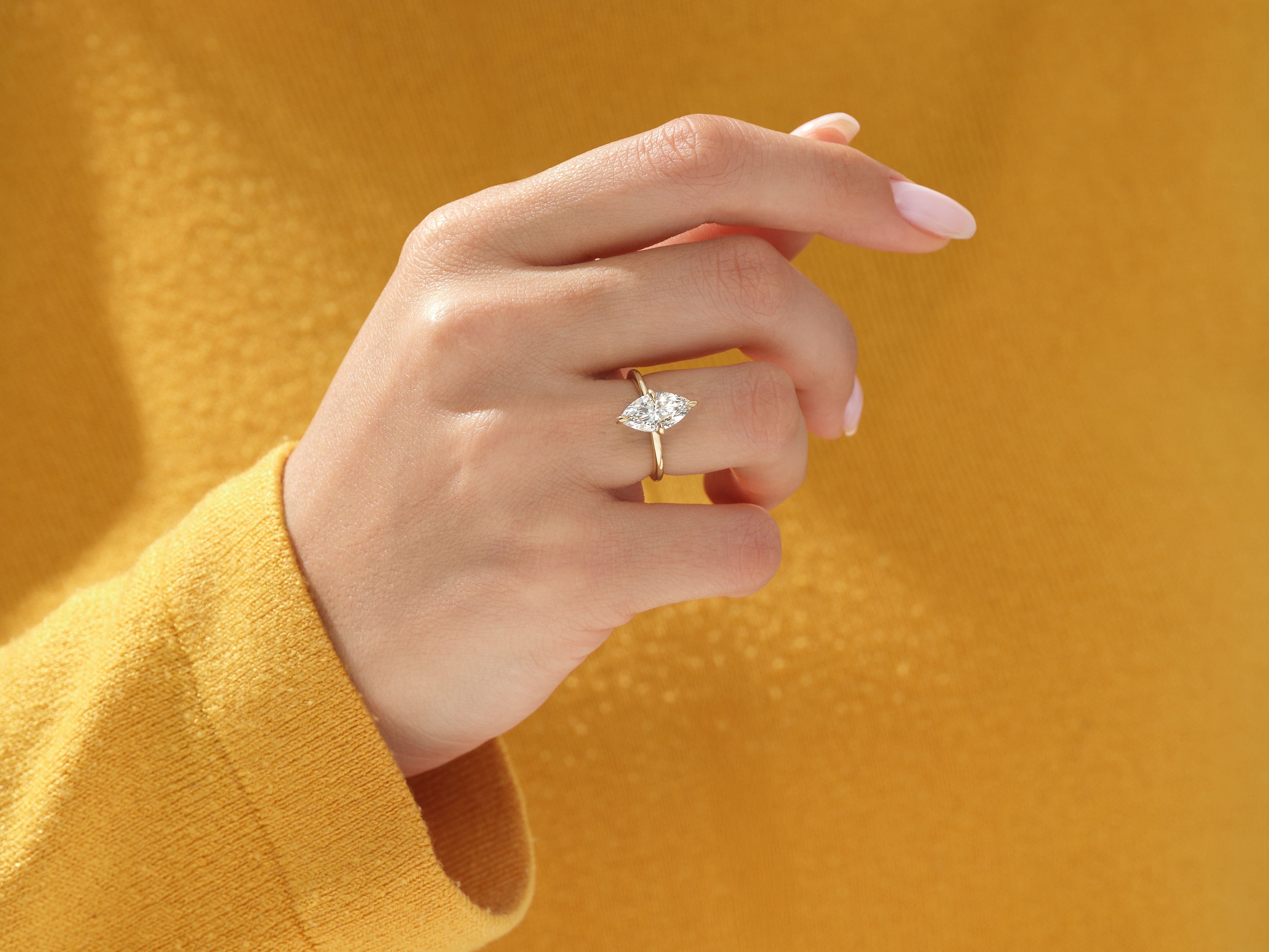 Marquise Solitaire Engagement Ring