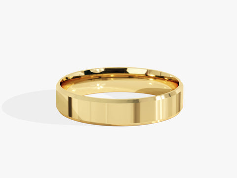 4mm Beveled Edge Wedding Band