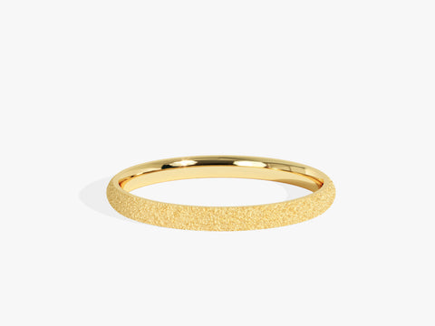 2mm Classic Dome Wedding Band with Stardust Finish