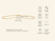 Initial Bracelet with Stones