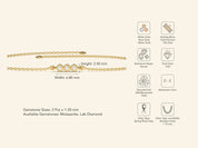 Three Stone Bracelet
