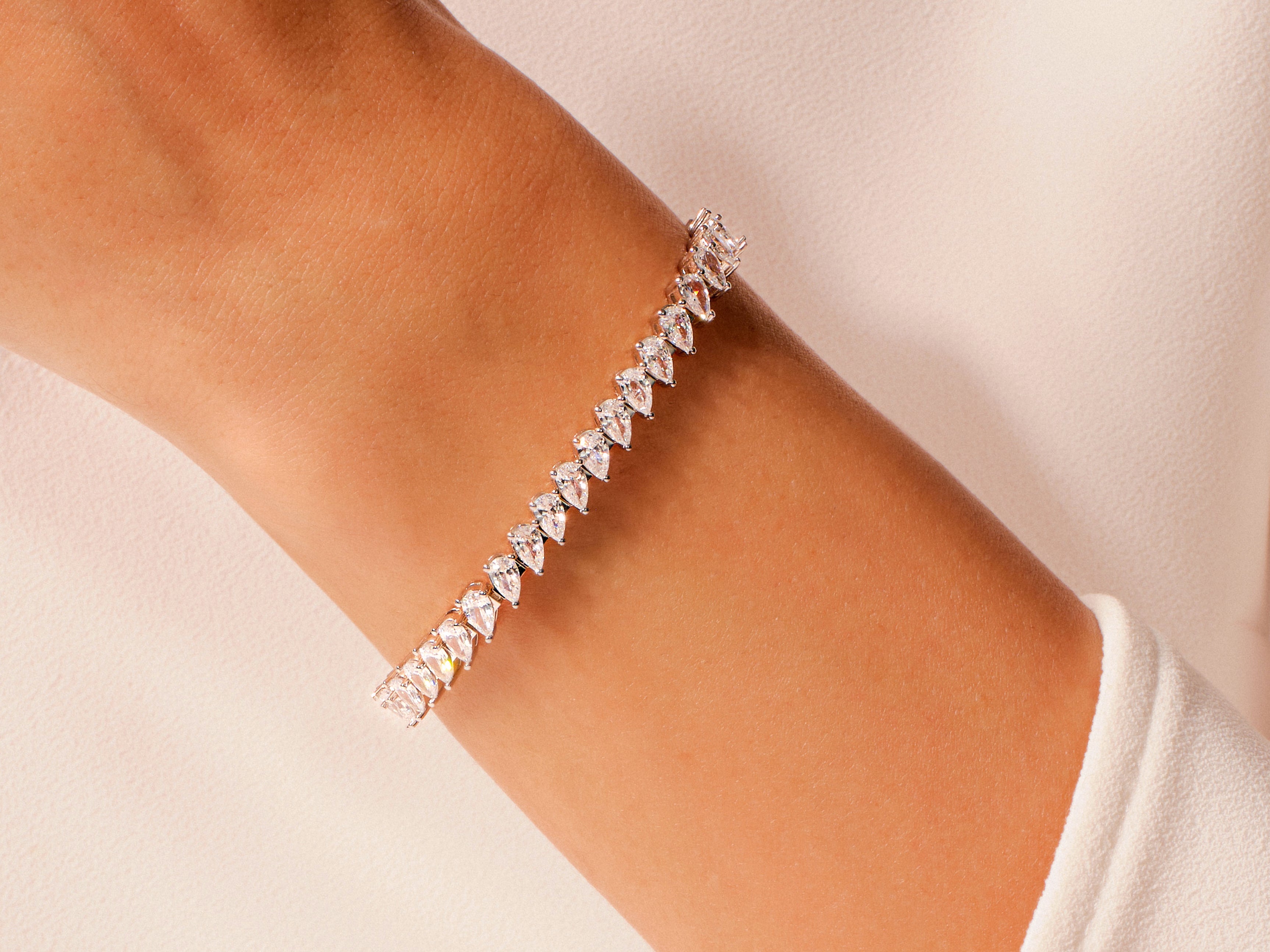 Pear Tennis Bracelet