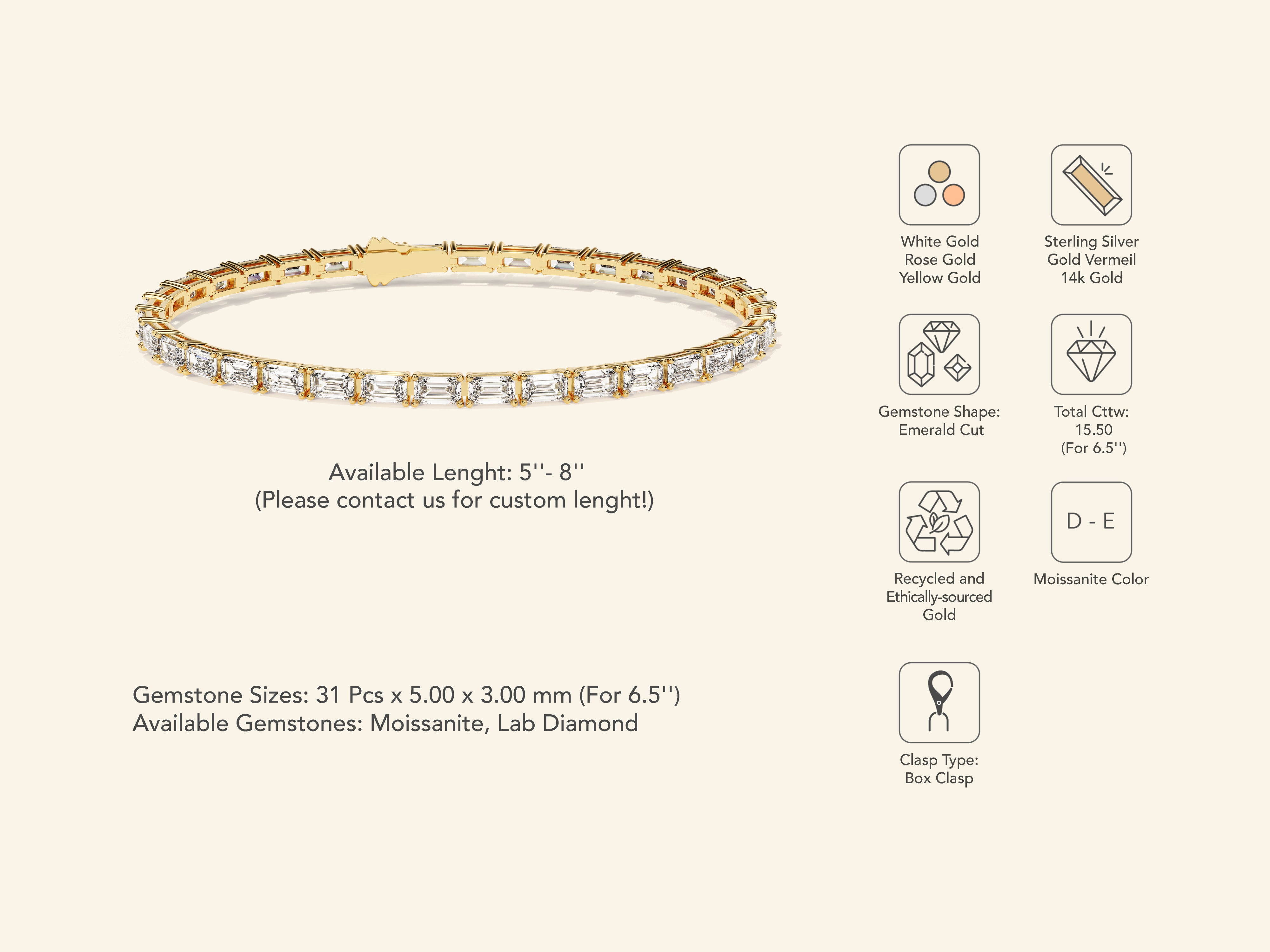 Emerald Tennis Bracelet