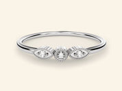 Milgrain Trio Ring