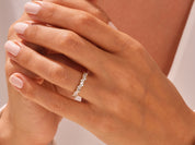 Multi Stone Cluster Wedding Band