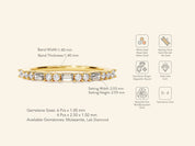 Alternating Baguette Wedding Band