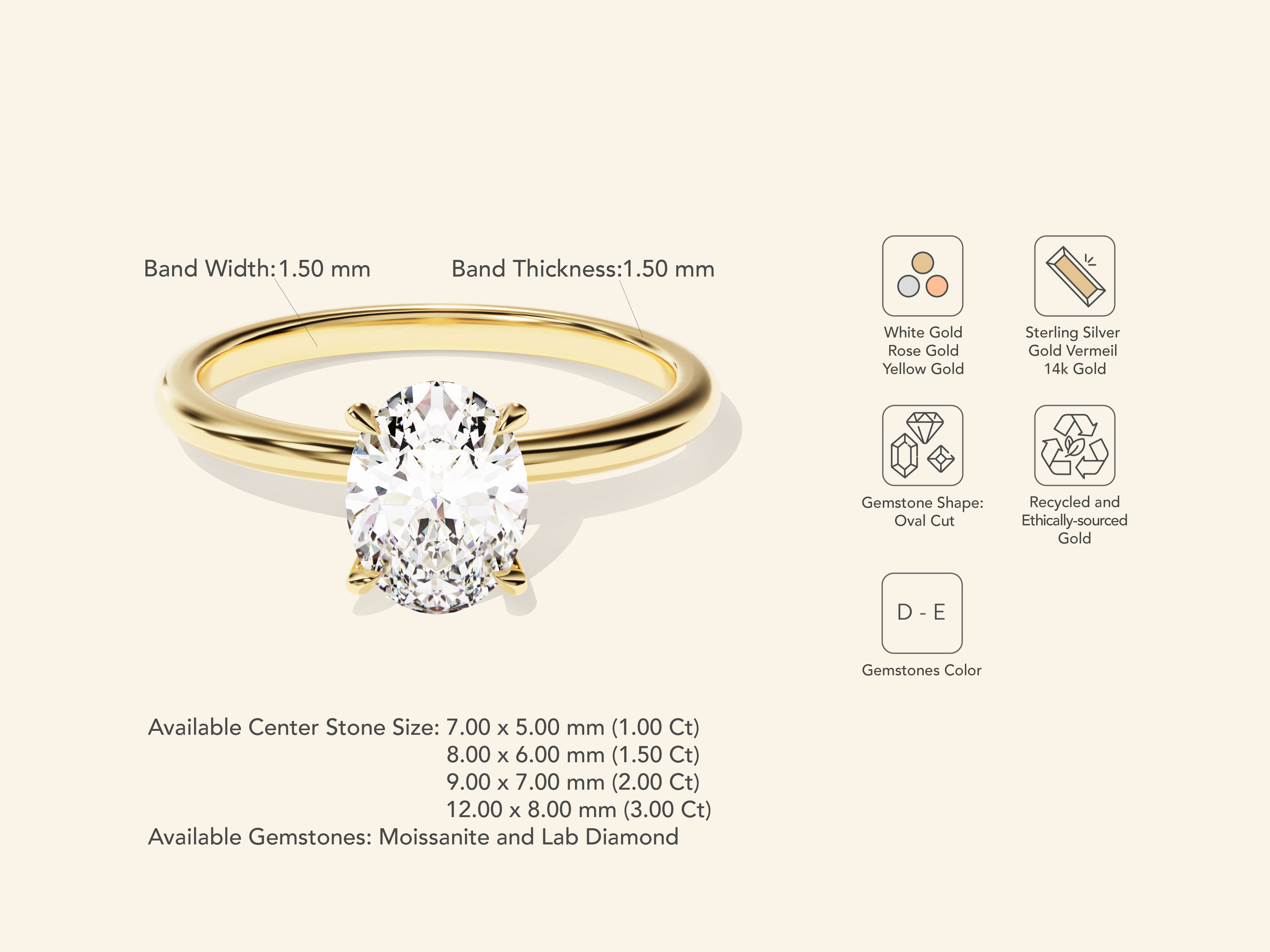 Oval Solitaire Engagement Ring