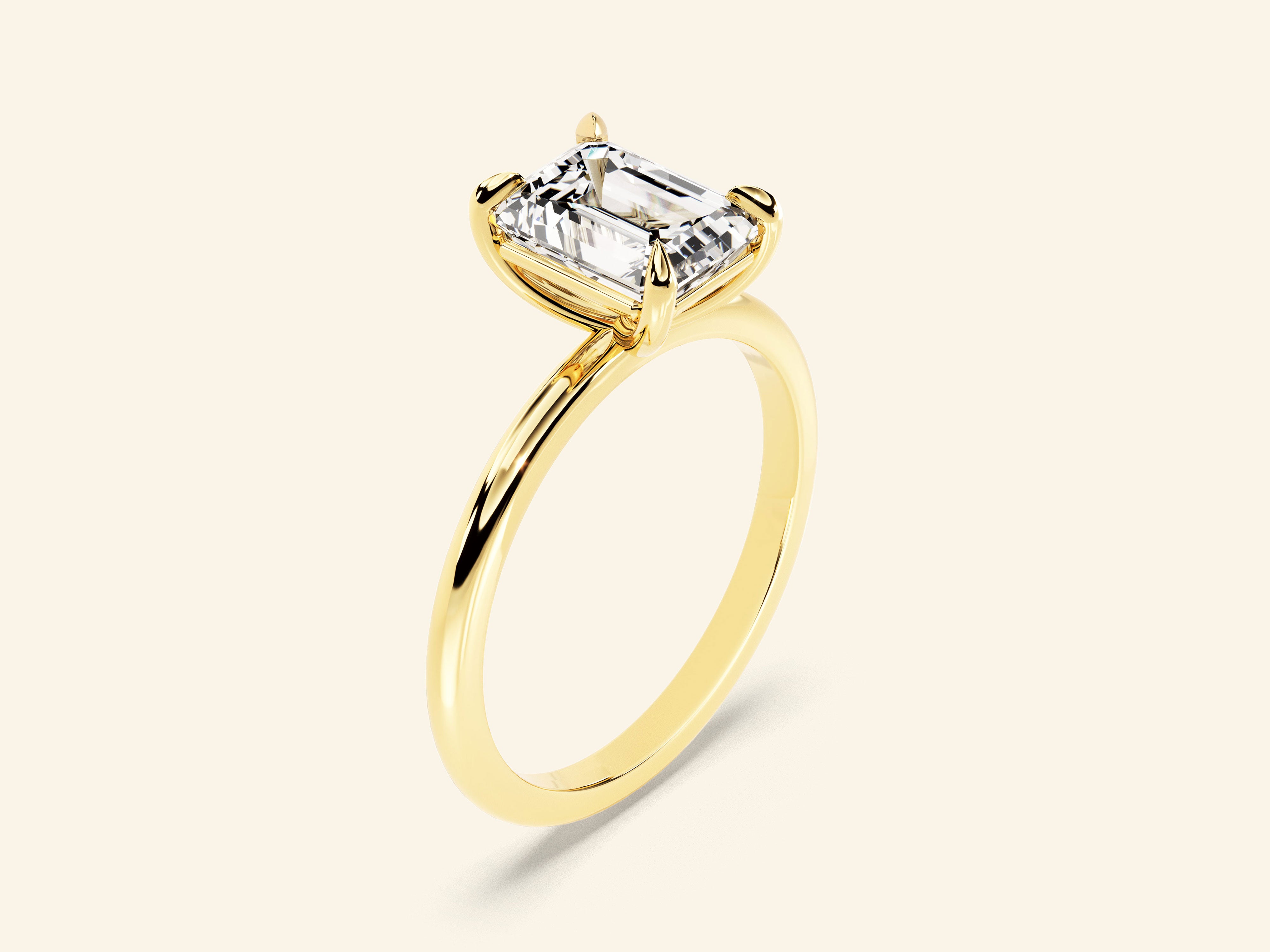 Emerald Solitaire Engagement Ring