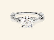 Round Twisted Engagement Ring