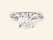 Round Twisted Engagement Ring