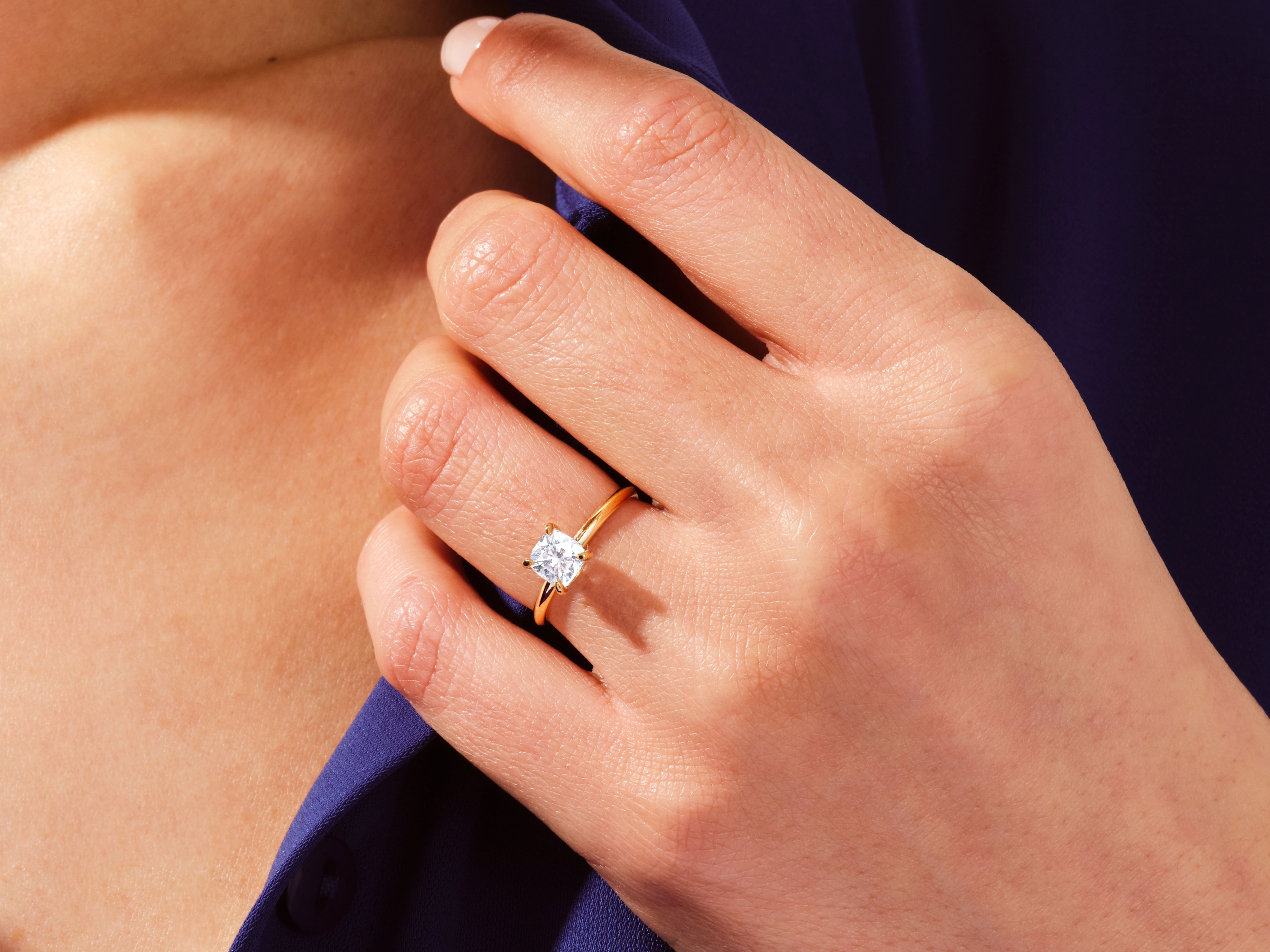 Cushion Solitaire Engagement Ring