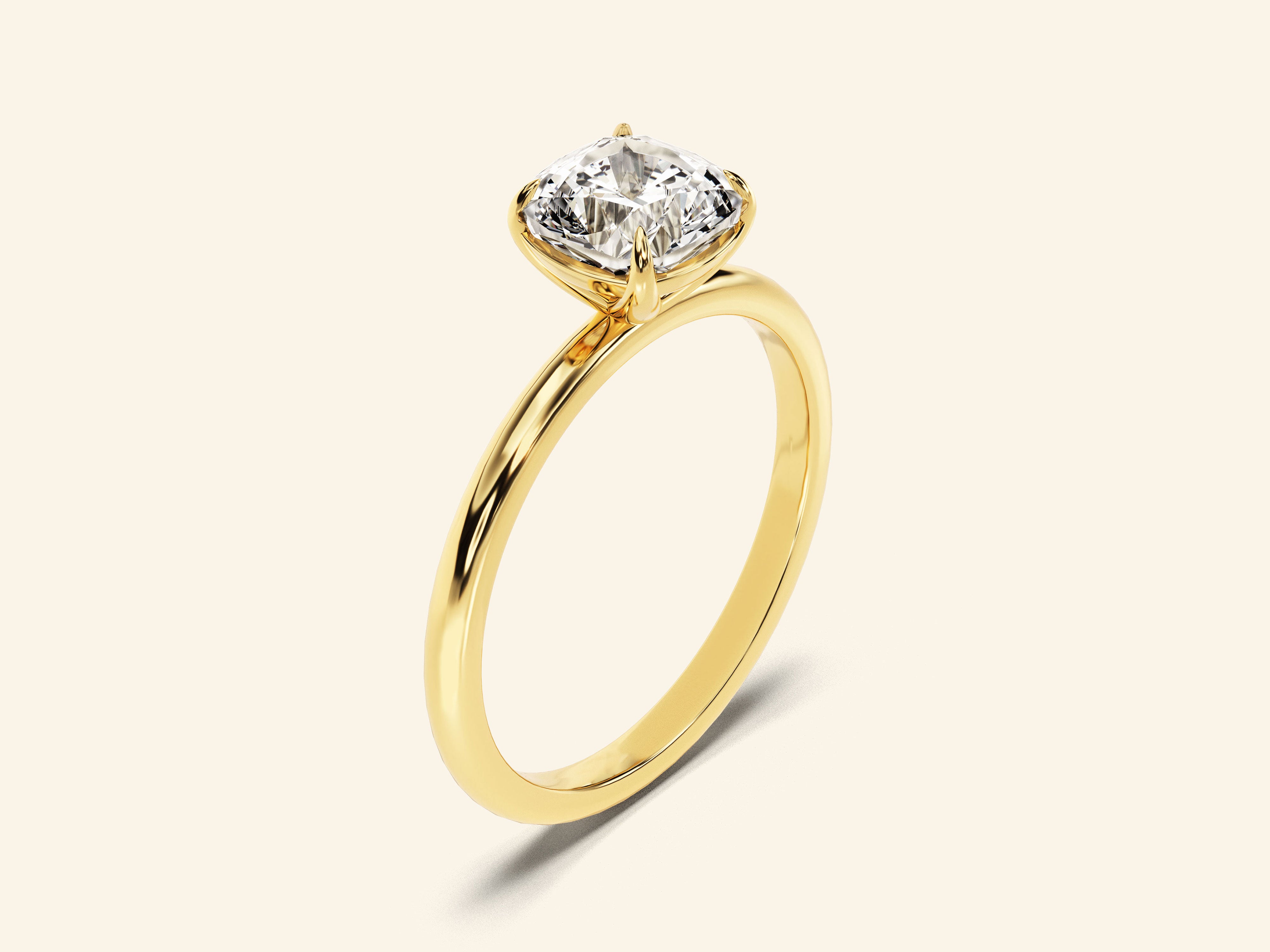Cushion Solitaire Engagement Ring
