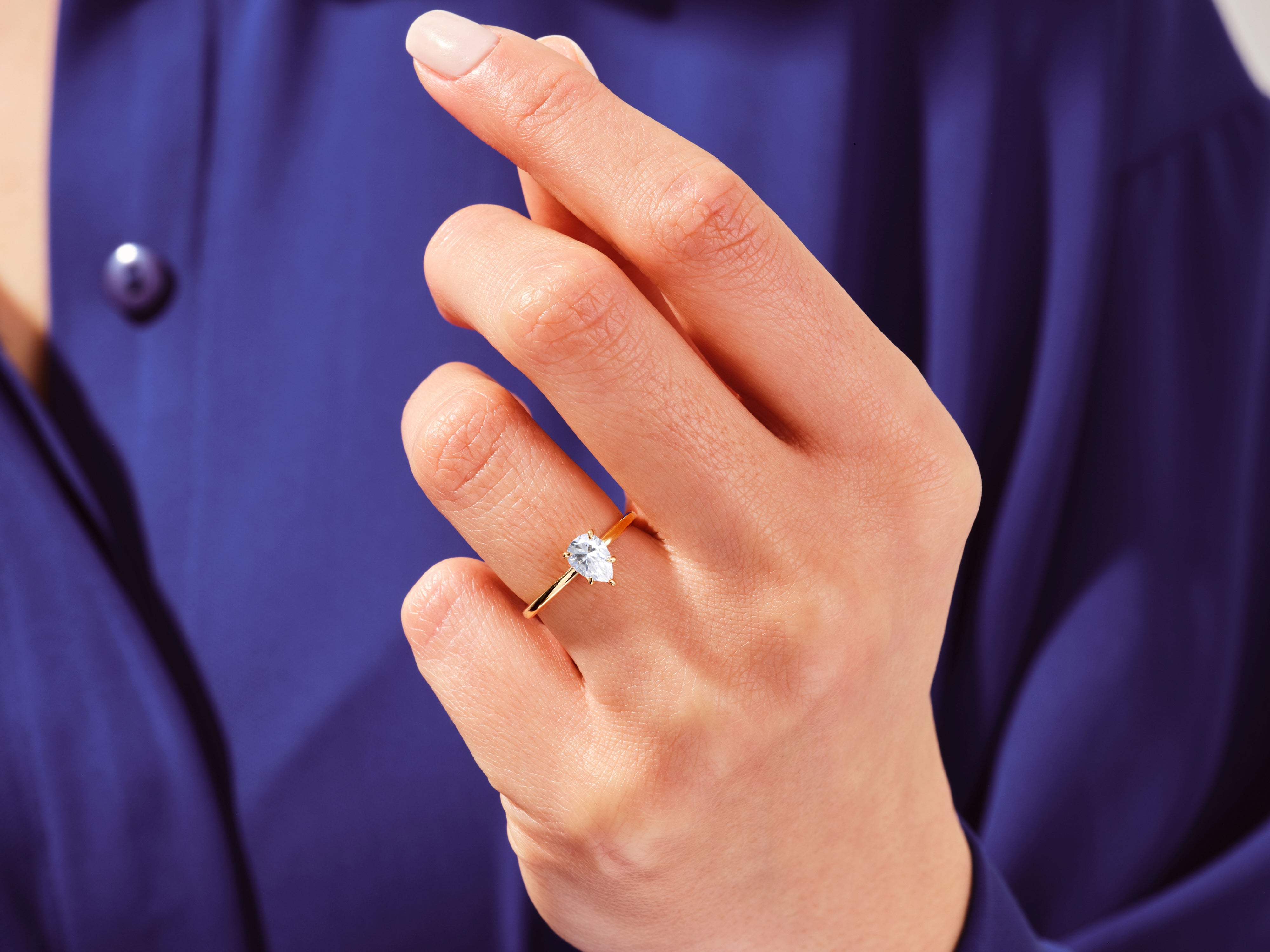 Pear Solitaire Engagement Ring