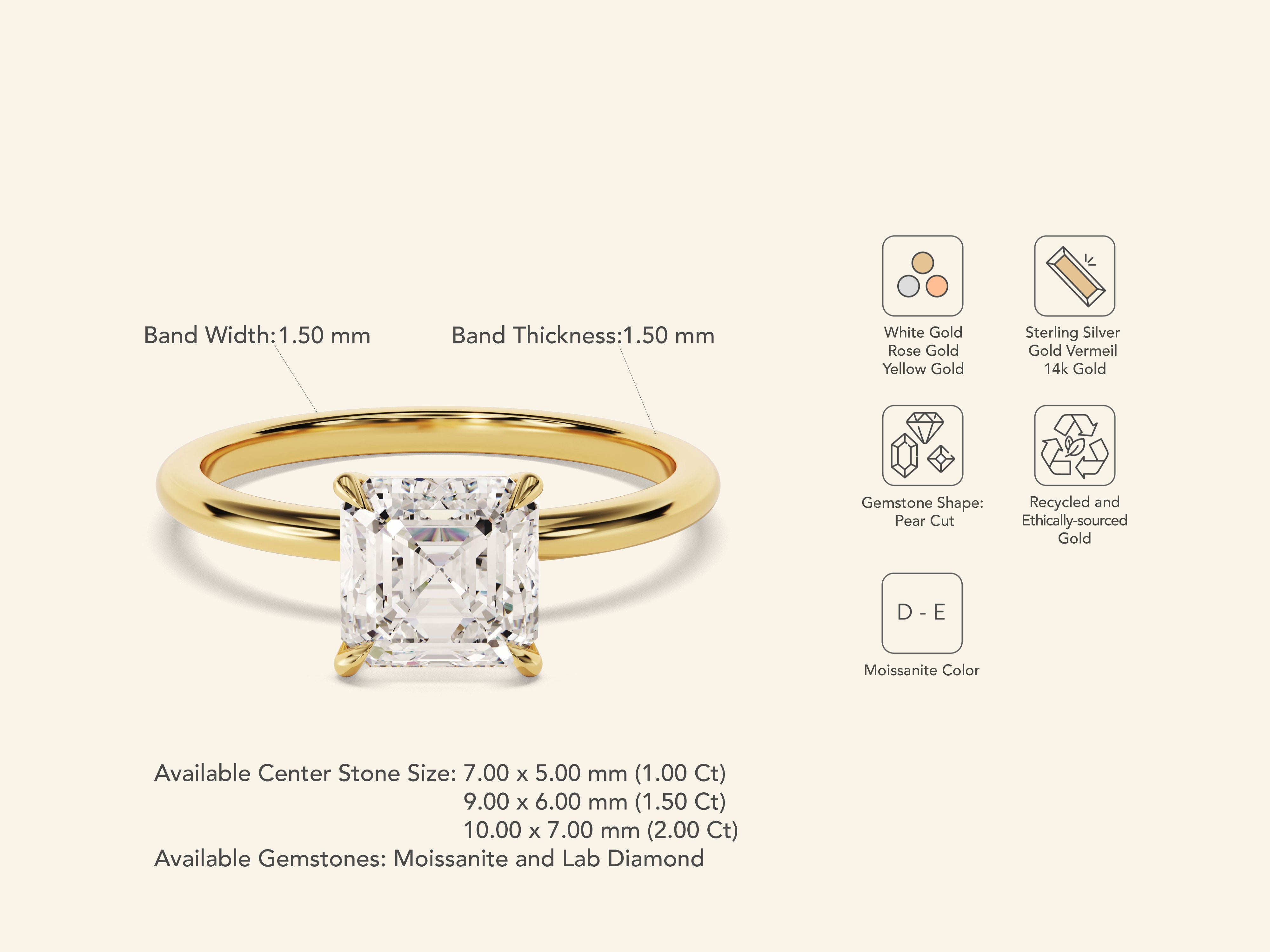 Pear Solitaire Engagement Ring