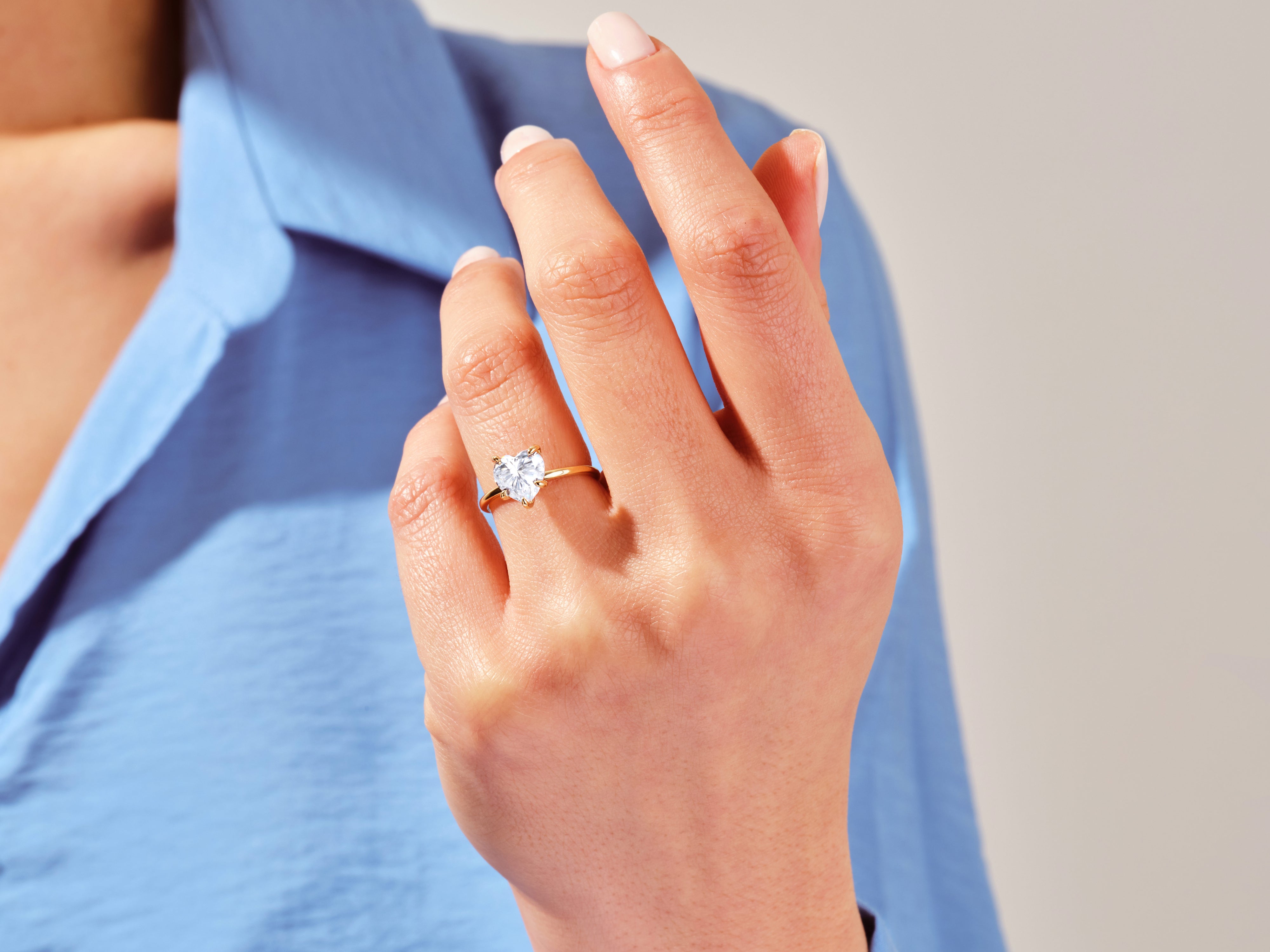 Heart Solitaire Engagement Ring