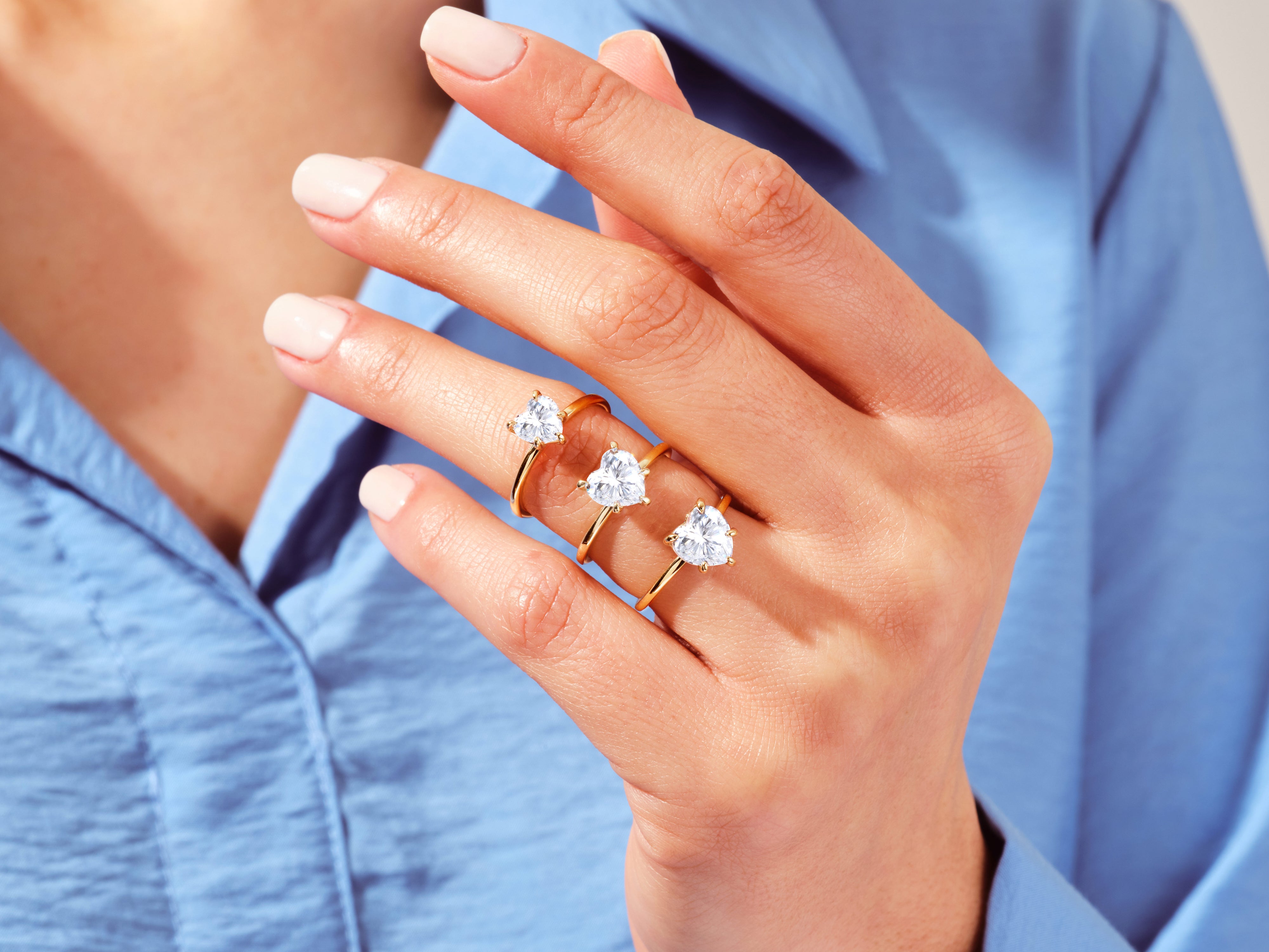 Heart Solitaire Engagement Ring