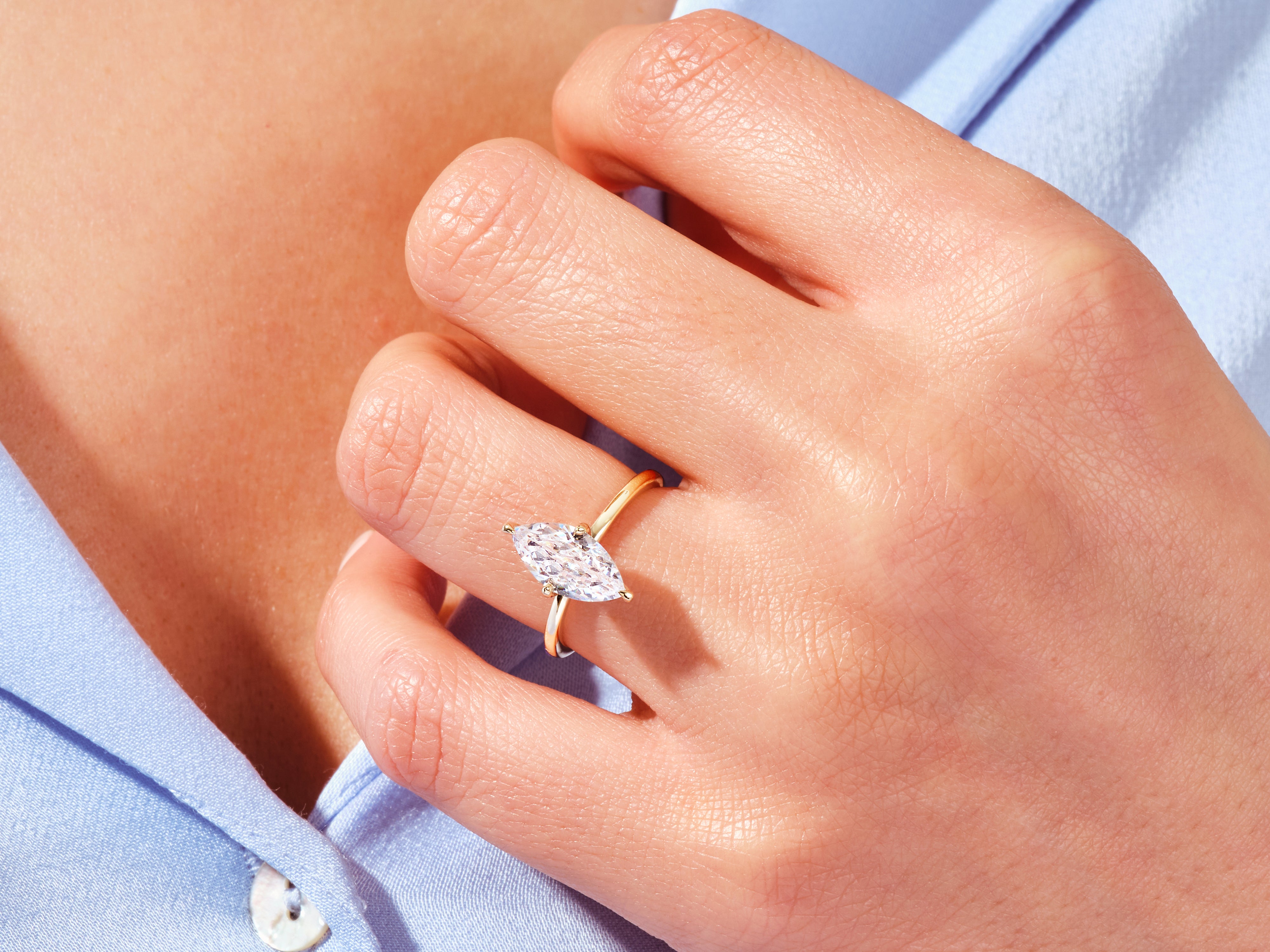 Marquise Solitaire Engagement Ring