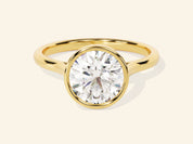 Bezel Round Engagement Ring
