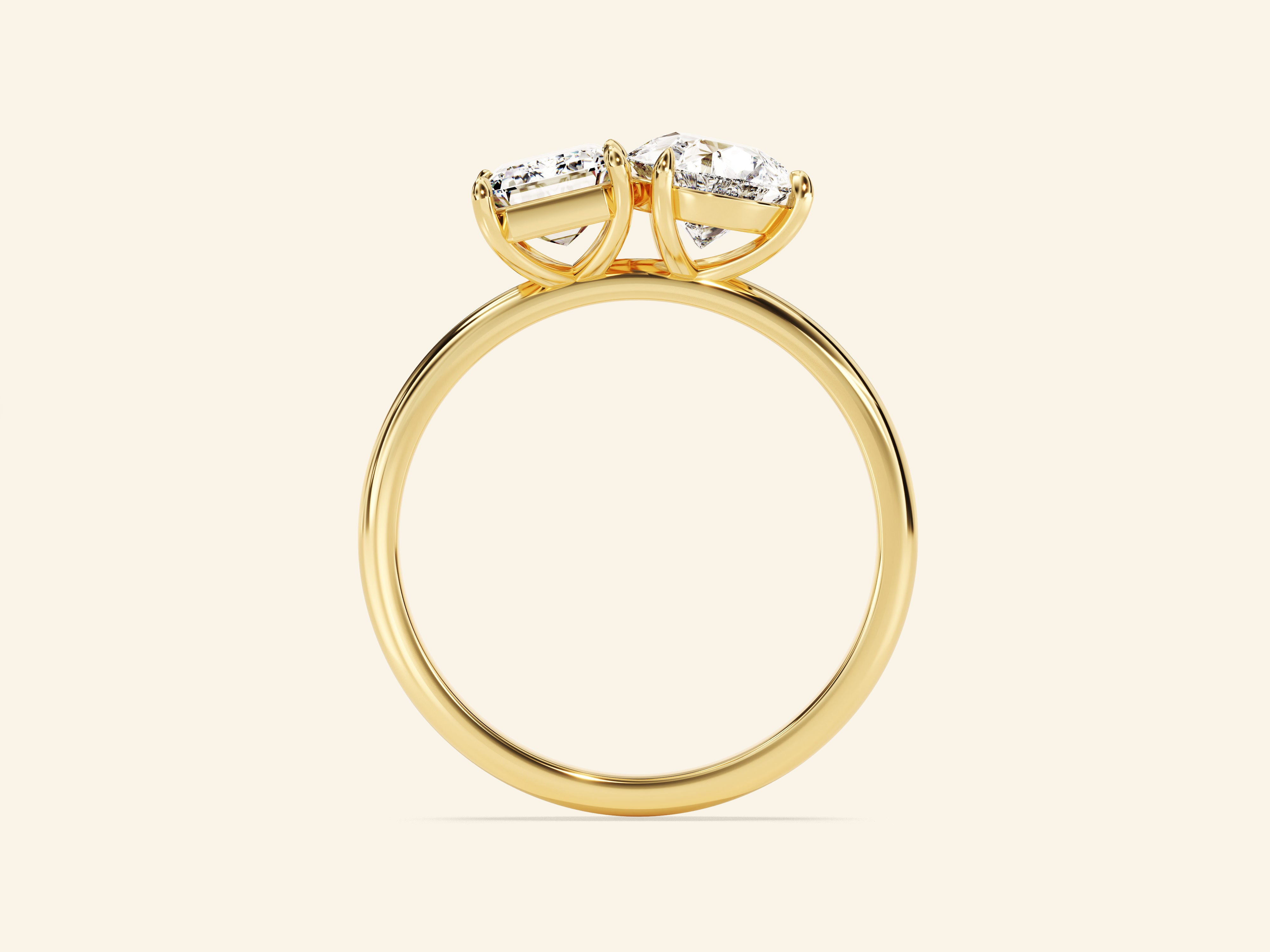 Toi et Moi Engagement Ring