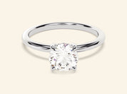 Hidden Halo Round Engagement Ring
