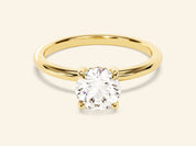 Hidden Halo Round Engagement Ring