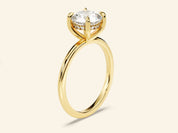 Hidden Halo Round Engagement Ring
