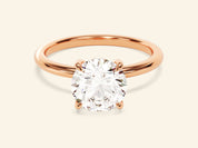 Hidden Halo Round Engagement Ring