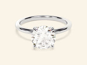Hidden Halo Round Engagement Ring