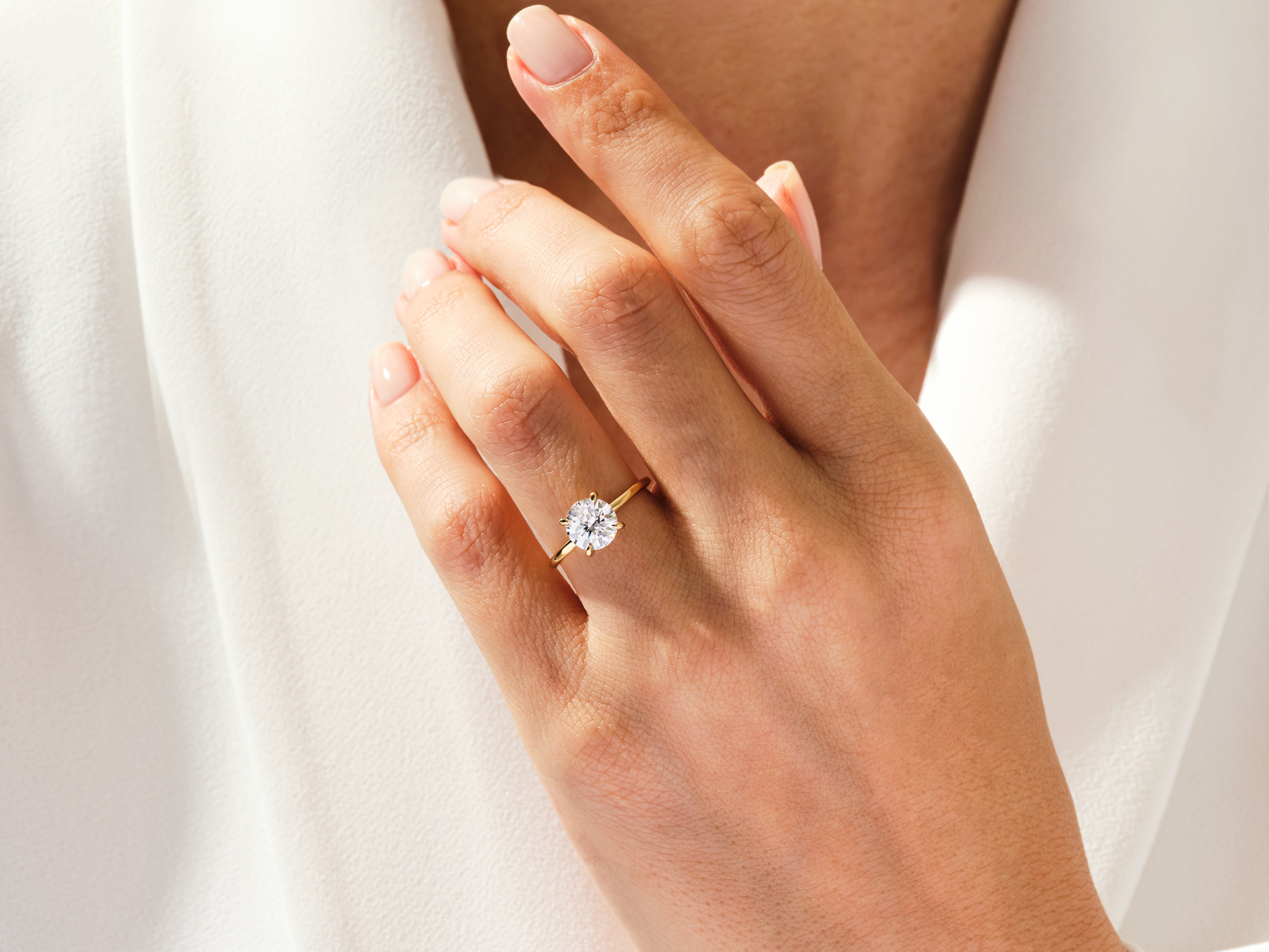 Hidden Halo Round Engagement Ring
