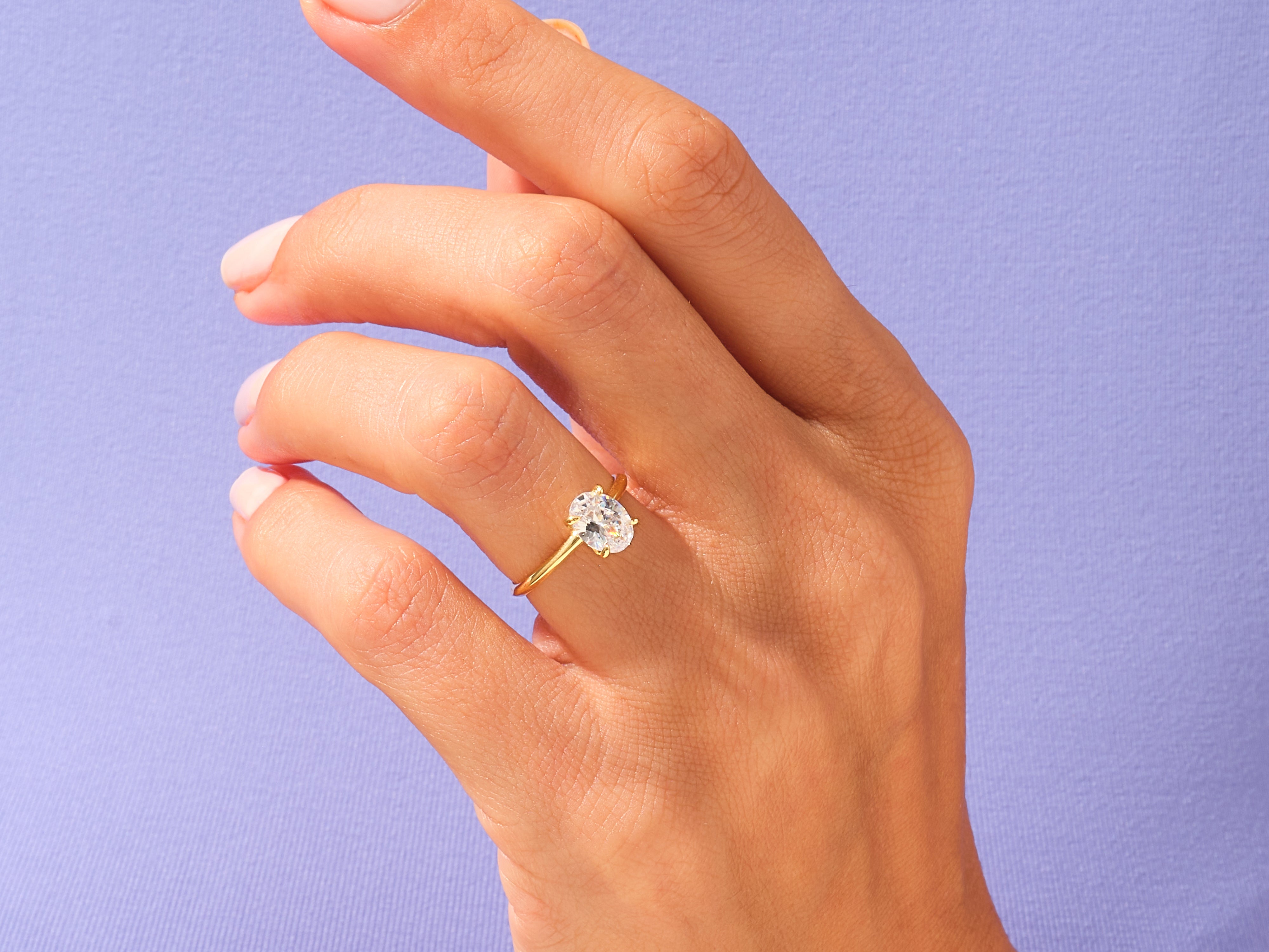 Hidden Halo Oval Engagement Ring