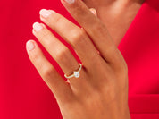 Pear Cut Engagement Ring with Pave Set Side Stones