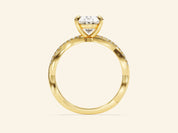 Oval Twisted Engagement Ring
