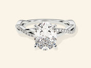 Oval Twisted Engagement Ring