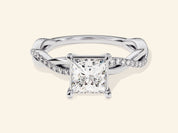 Princess Twisted Engagement Ring