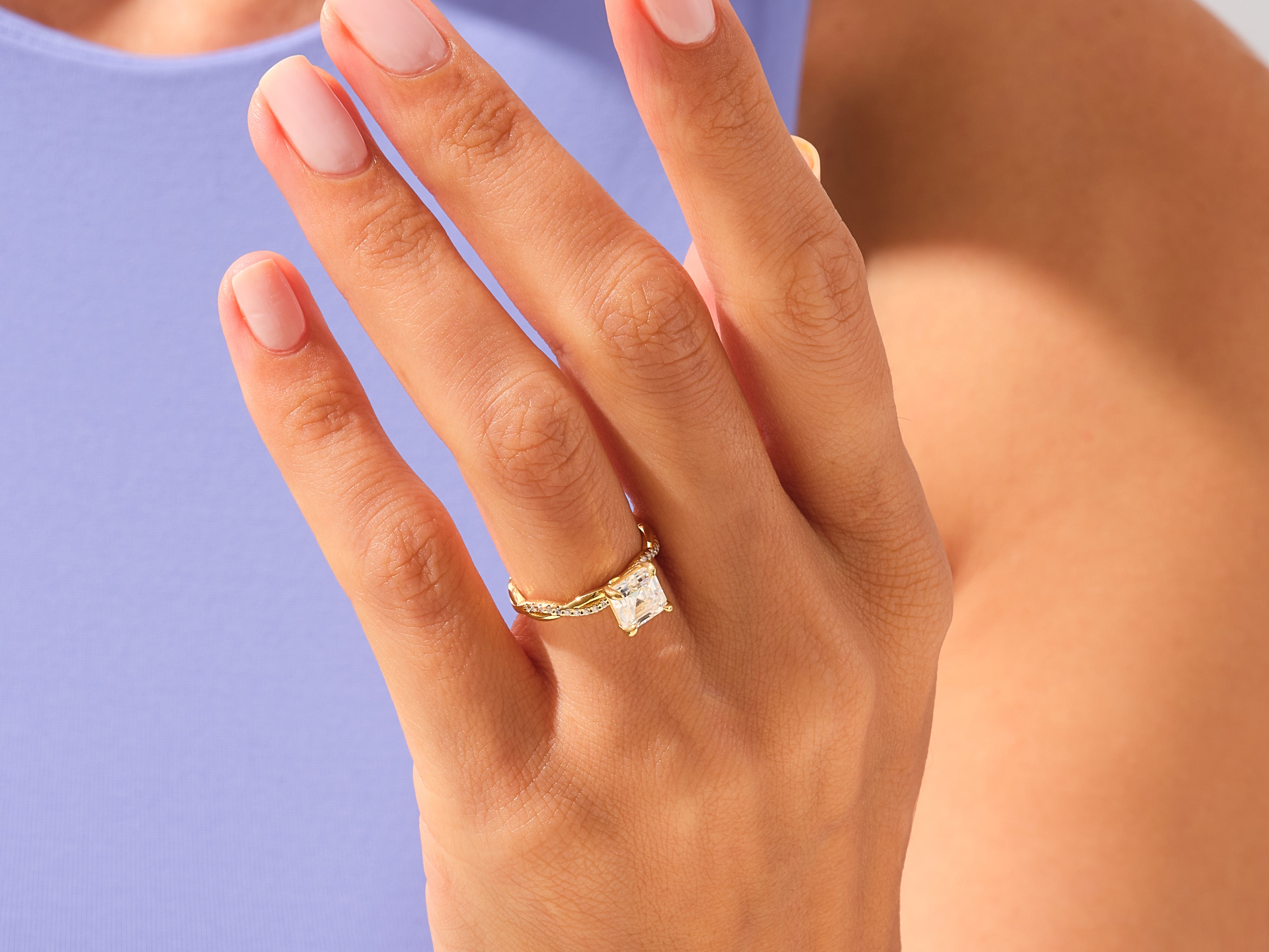 Princess Twisted Engagement Ring