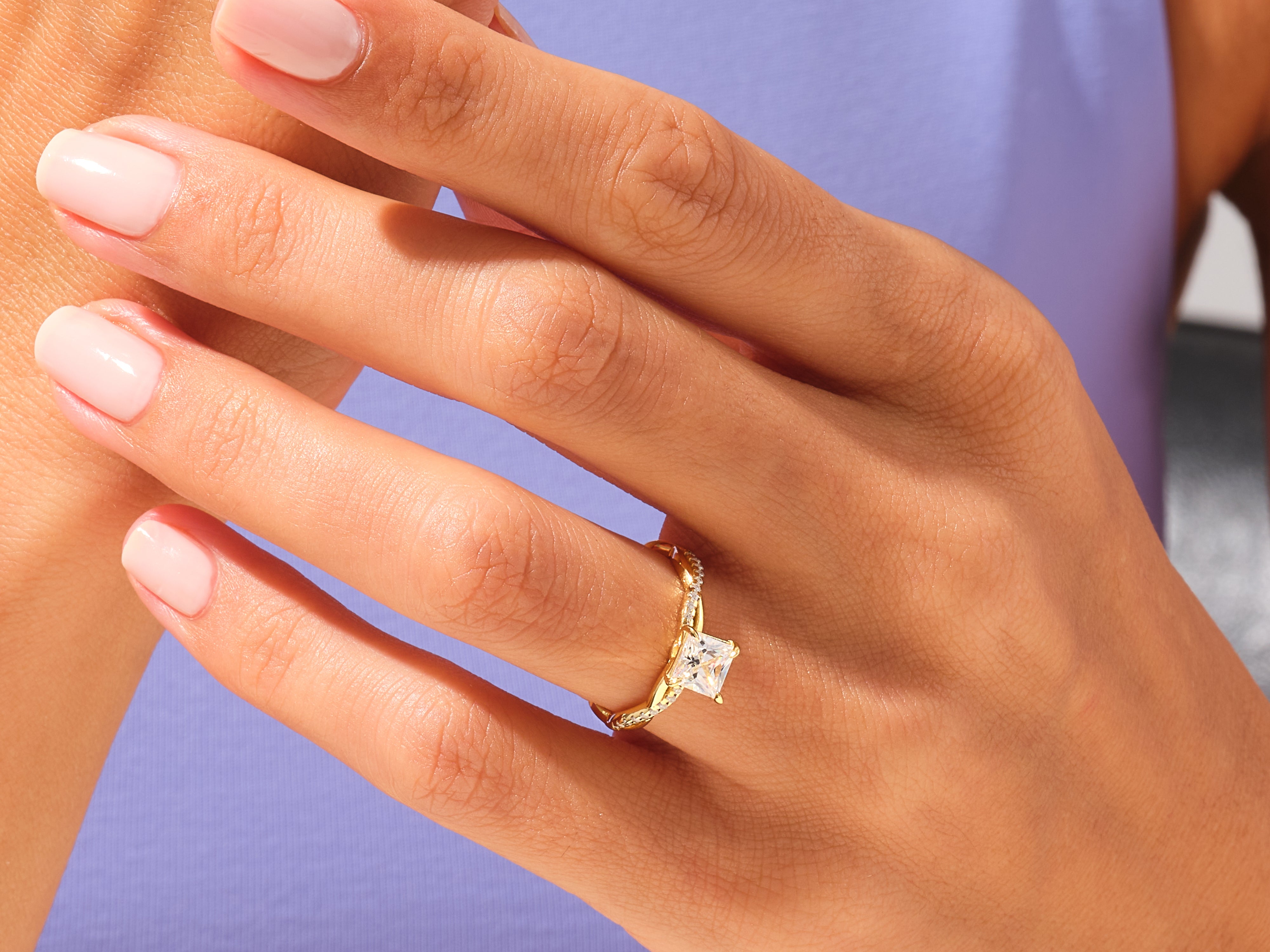 Princess Twisted Engagement Ring