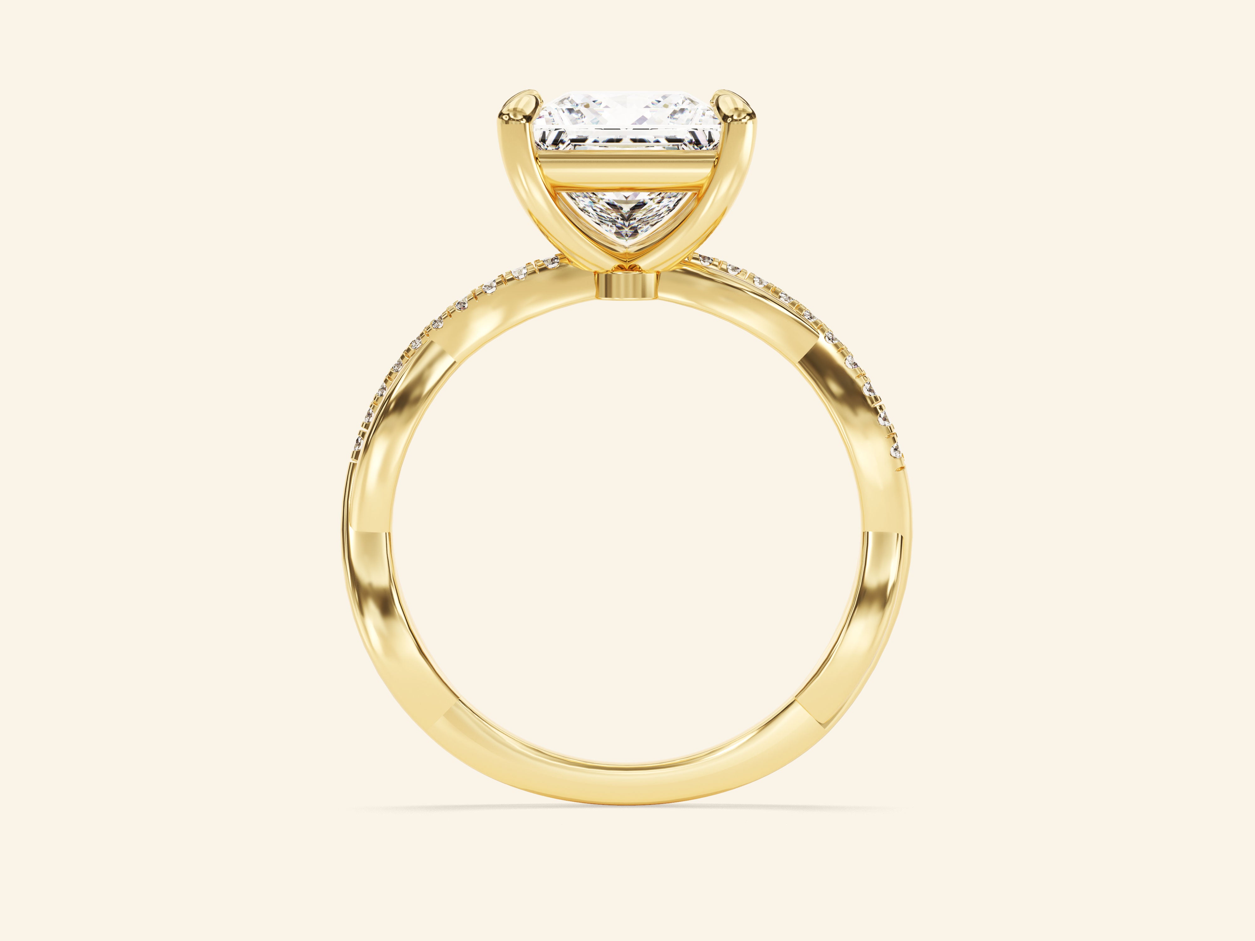 Princess Twisted Engagement Ring