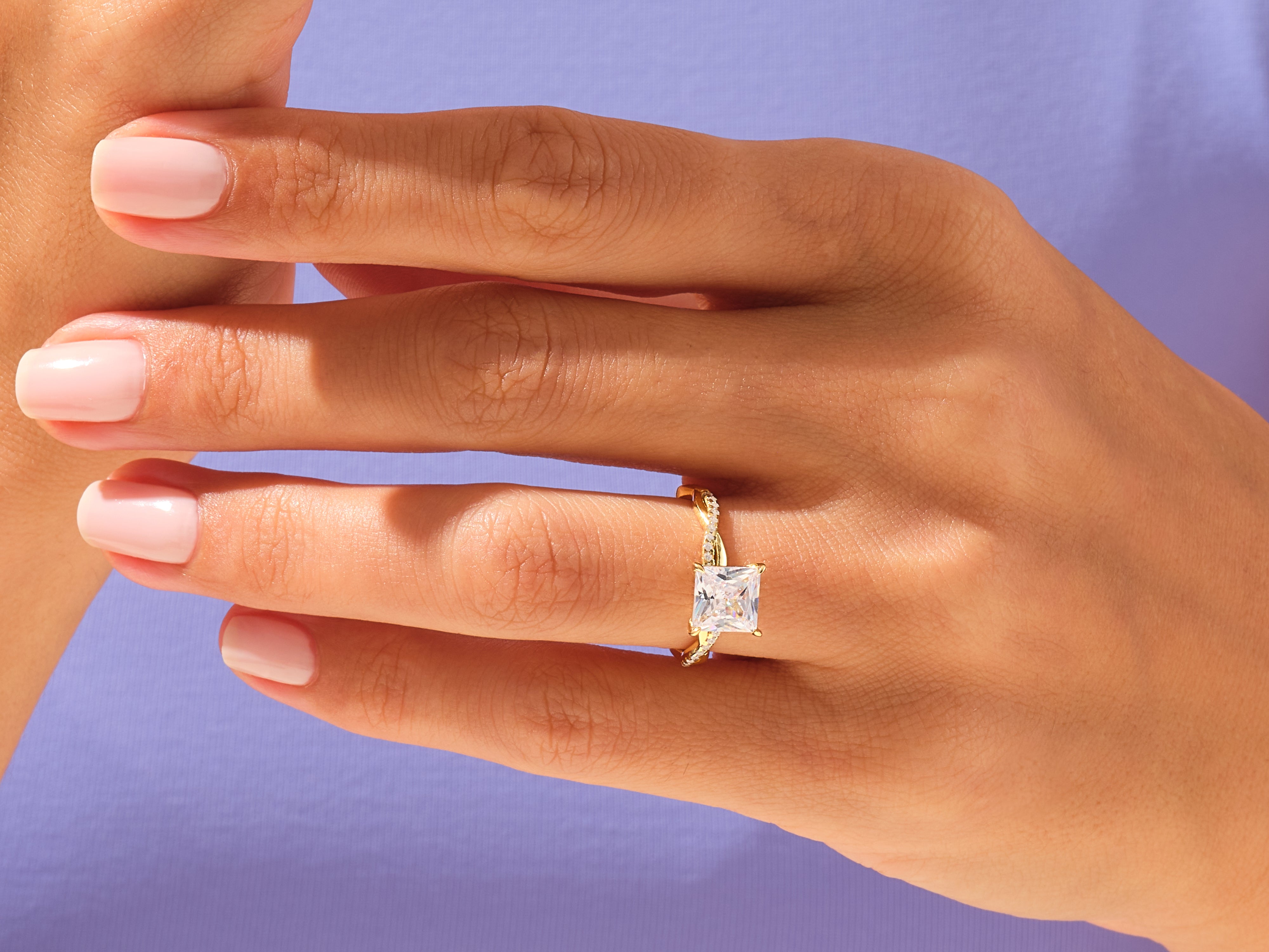 Princess Twisted Engagement Ring