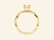 Emerald Twisted Engagement Ring