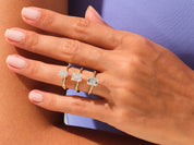 Emerald Twisted Engagement Ring