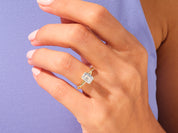 Emerald Twisted Engagement Ring