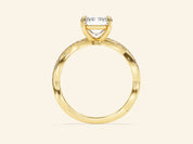 Emerald Twisted Engagement Ring