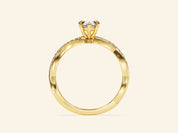 Pear Twisted Engagement Ring