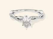 Pear Twisted Engagement Ring