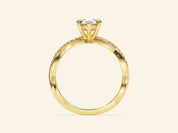 Pear Twisted Engagement Ring