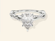 Pear Twisted Engagement Ring