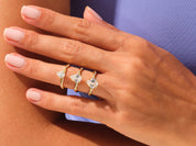 Pear Twisted Engagement Ring