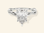 Pear Twisted Engagement Ring
