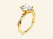 Pear Twisted Engagement Ring