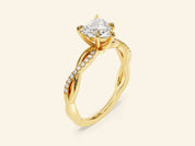 Heart Twisted Engagement Ring